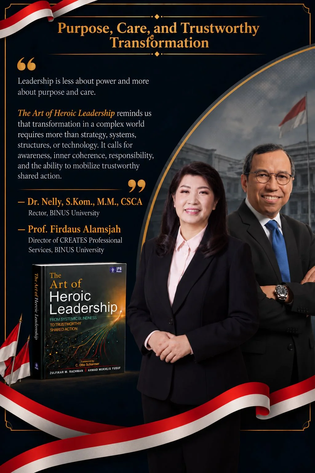 Endorsement artwork featuring Dr. Nelly & Prof. Firdaus Alamsjah
