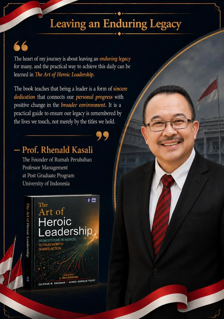 Endorsement lengkap Prof. Rhenald Kasali mengenai warisan kepemimpinan