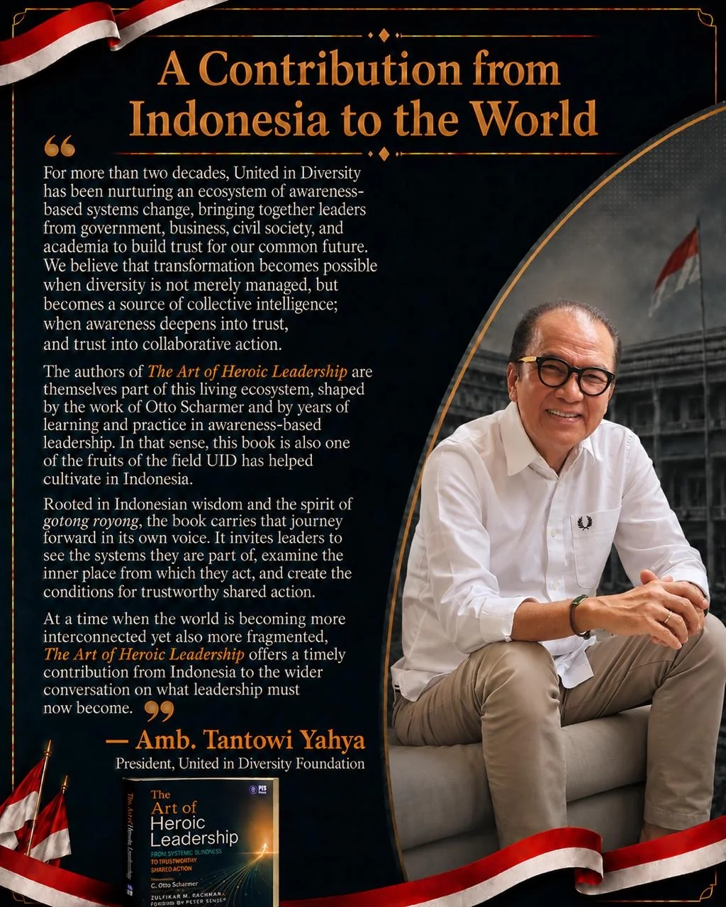 Endorsement lengkap Amb. Tantowi Yahya mengenai kontribusi gagasan kepemimpinan dari Indonesia